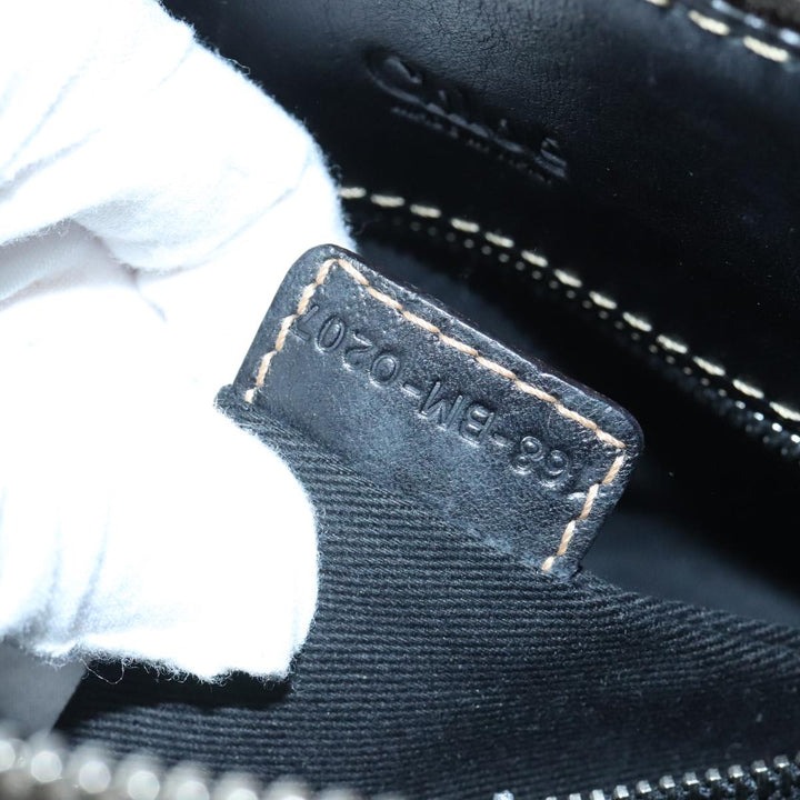 Chloe Edith Hand Bag Leather 2way Black Silver yk15433
