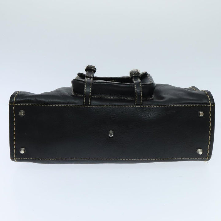 Chloe Edith Hand Bag Leather 2way Black Silver yk15433
