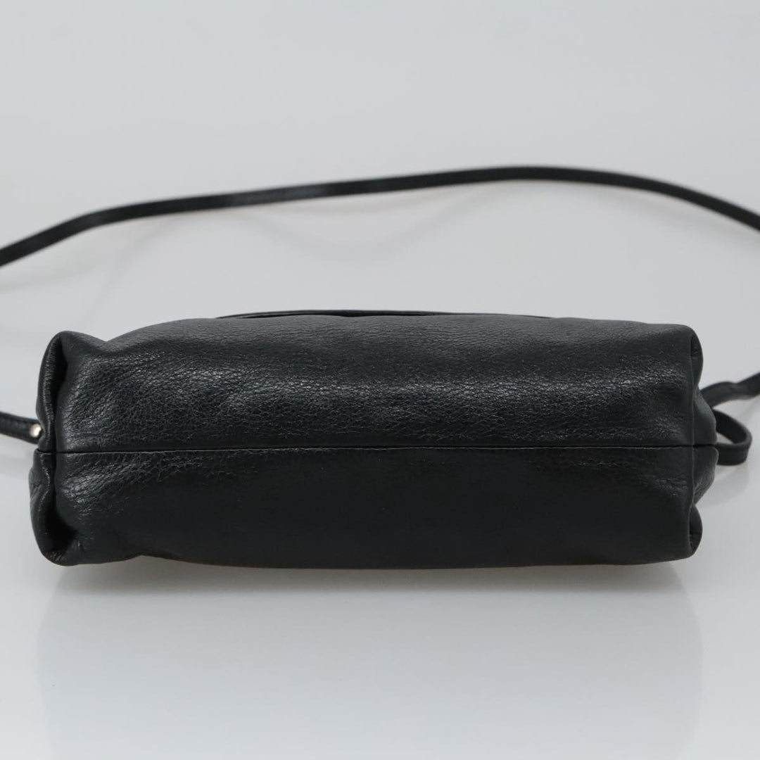 Chloe Lily Hand Bag Leather 2way Black Gold yk15964