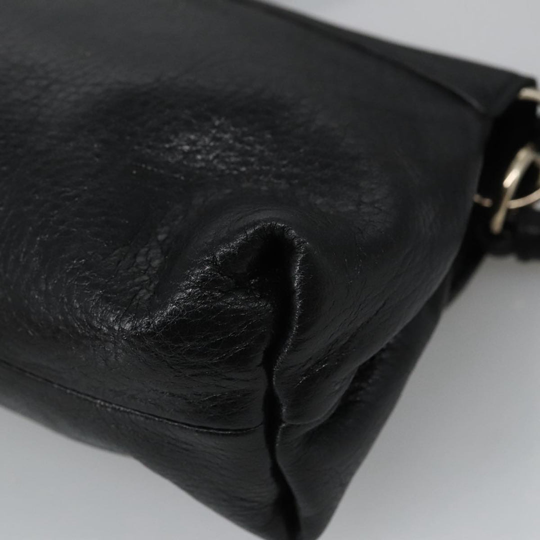 Chloe Lily Hand Bag Leather 2way Black Gold yk15964