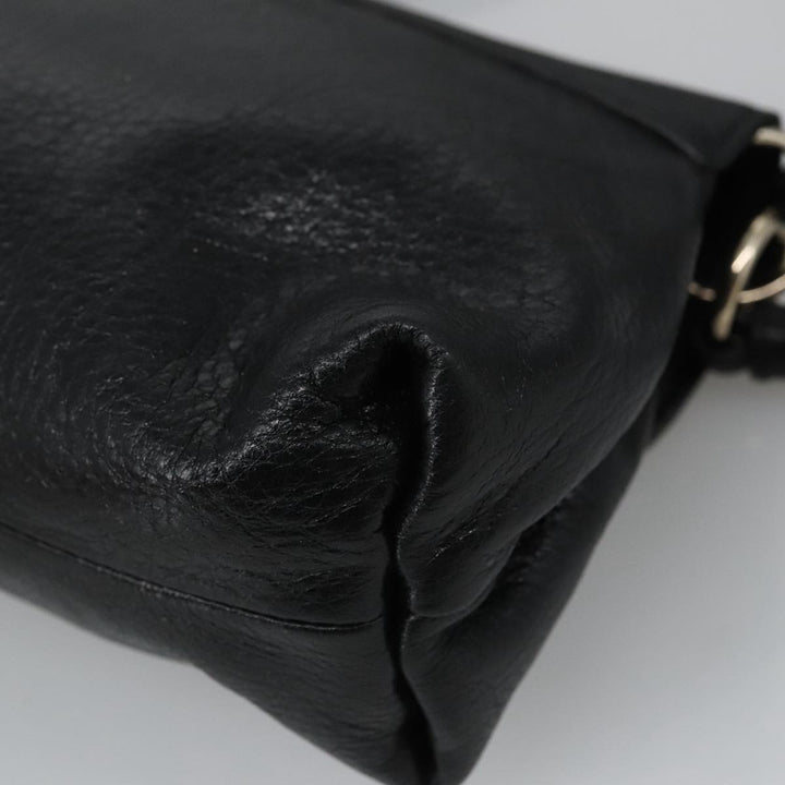 Chloe Lily Hand Bag Leather 2way Black Gold yk15964