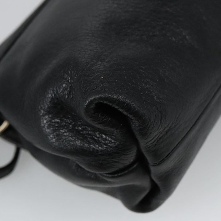 Chloe Lily Hand Bag Leather 2way Black Gold yk15964