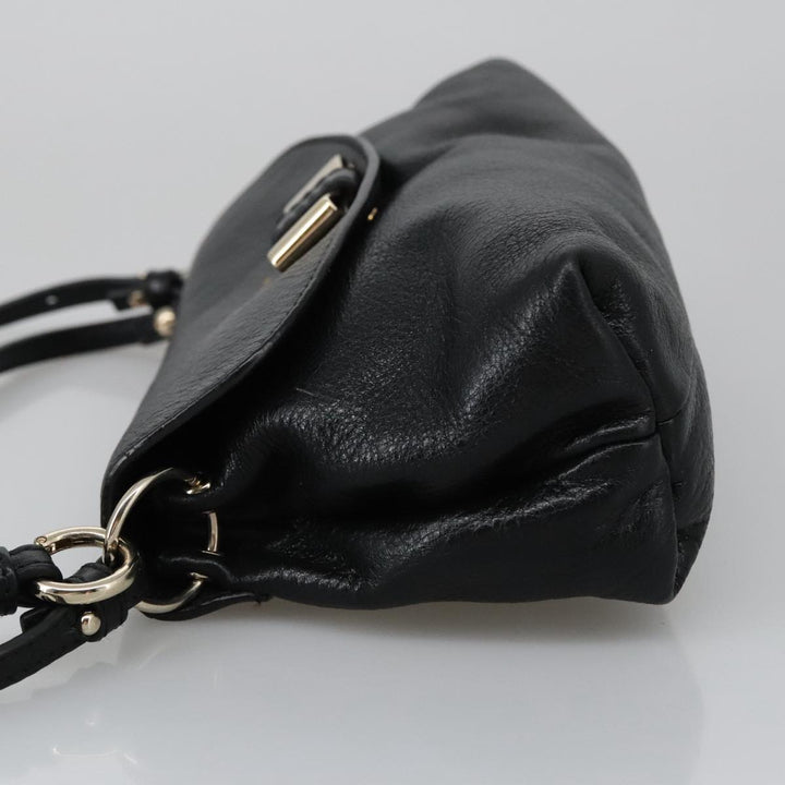 Chloe Lily Hand Bag Leather 2way Black Gold yk15964