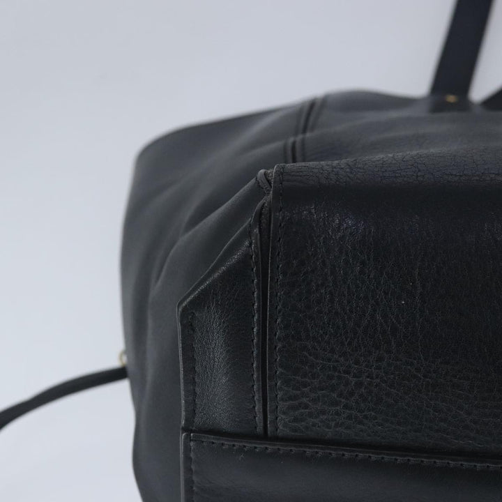 Chloe Milo Tote Bag Leather Black Gold yk15967