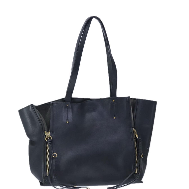 Chloe Milo Tote Bag Leather Black Gold yk15967