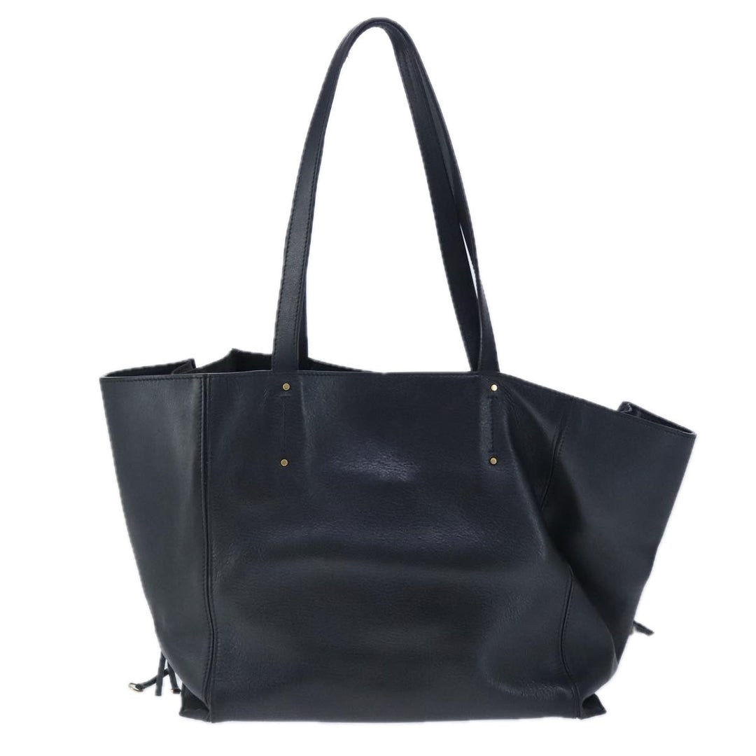 Chloe Milo Tote Bag Leather Black Gold yk15967