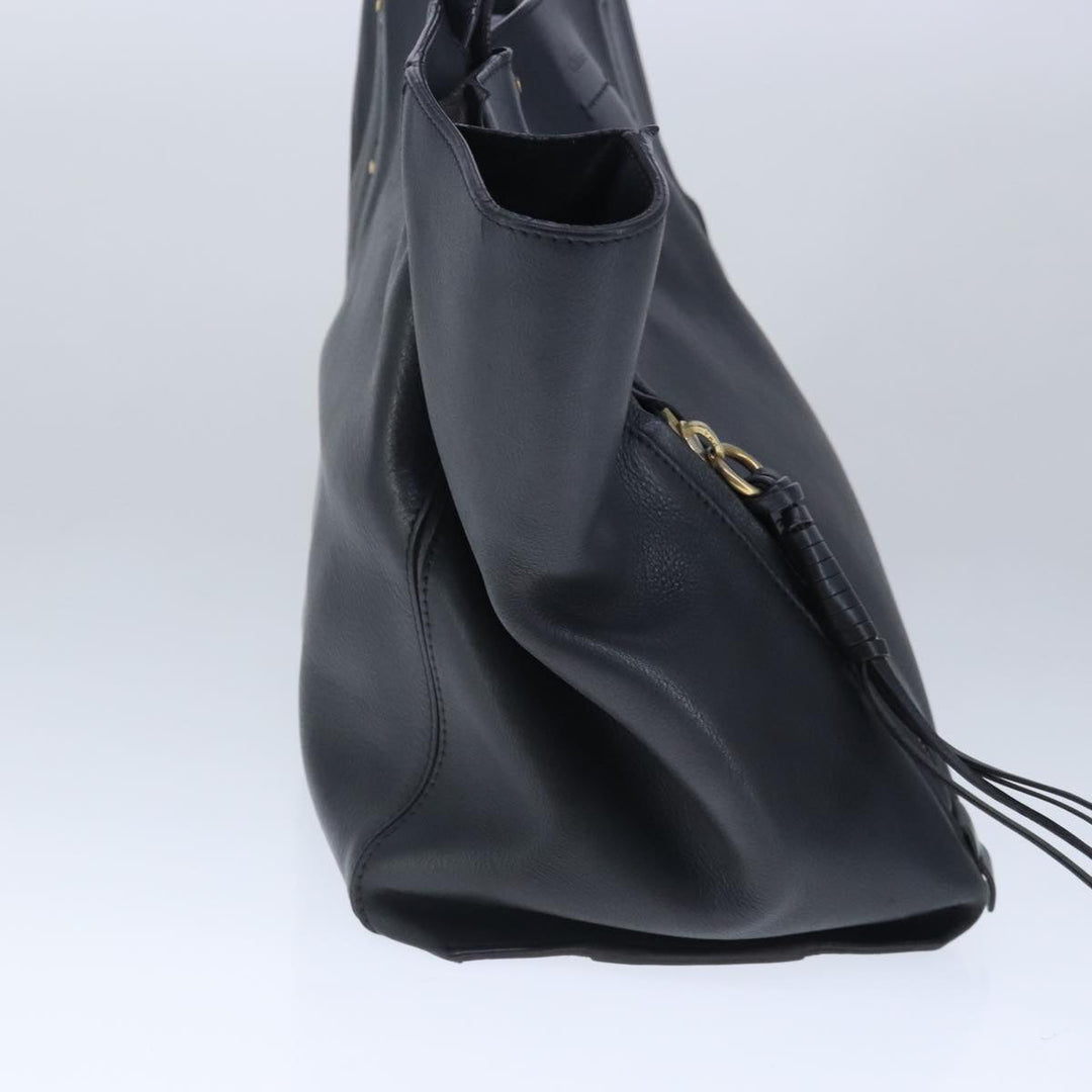 Chloe Milo Tote Bag Leather Black Gold yk15967