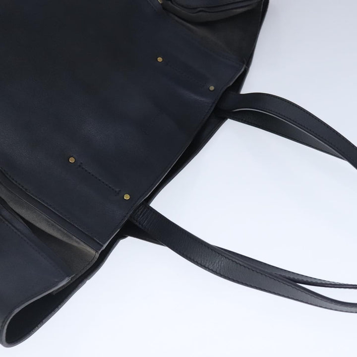 Chloe Milo Tote Bag Leather Black Gold yk15967