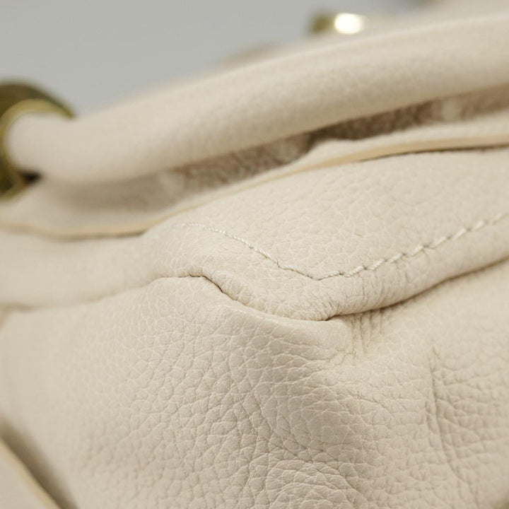 Chloe Paraty Hand Bag Leather 2way Beige Gold yk16082