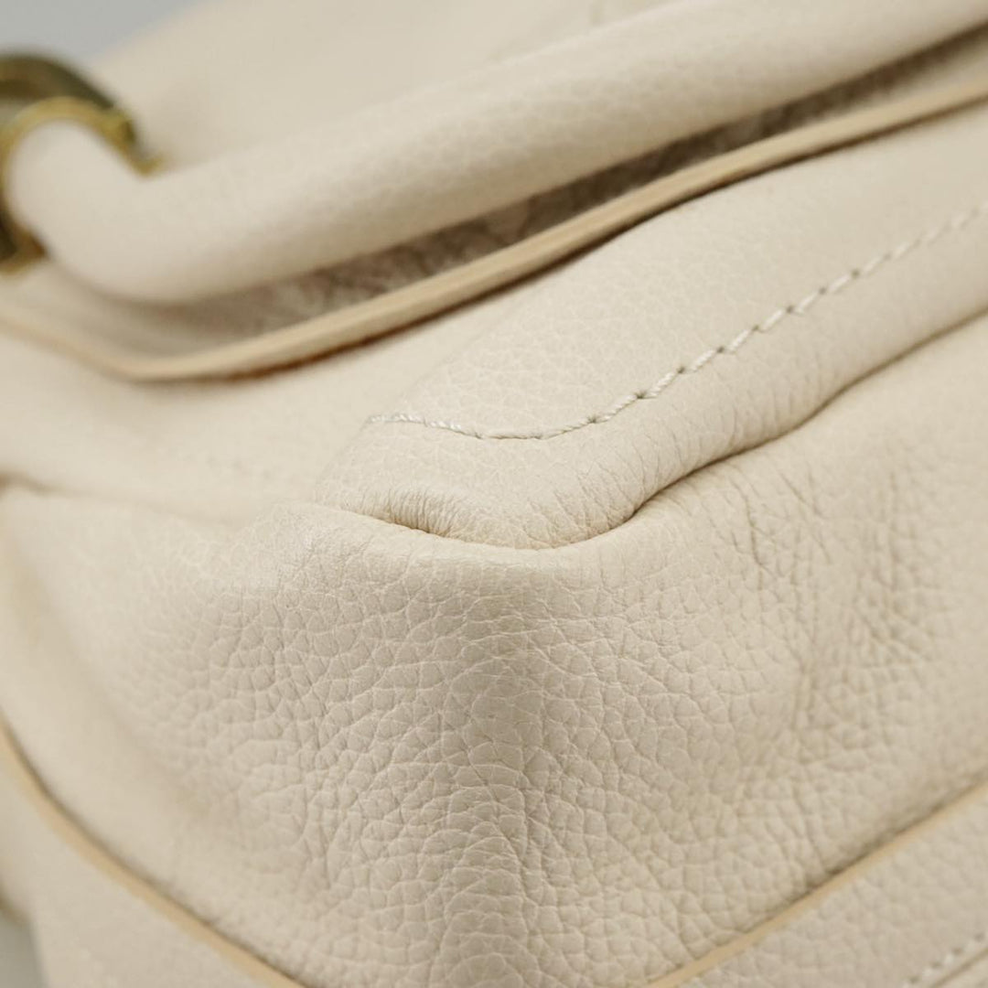 Chloe Paraty Hand Bag Leather 2way Beige Gold yk16082