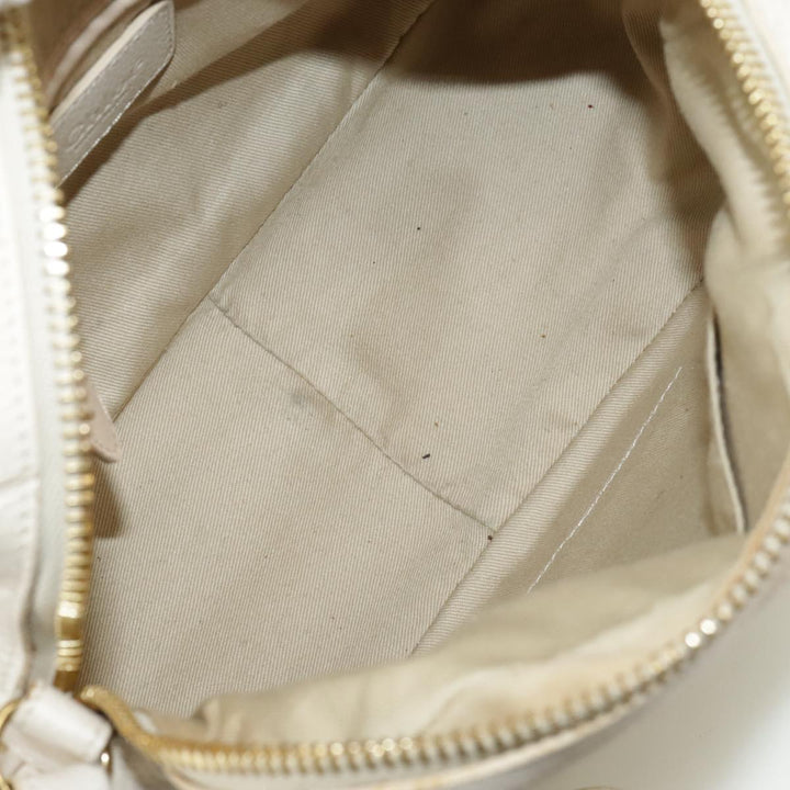 Chloe Paraty Hand Bag Leather 2way Beige Gold yk16082