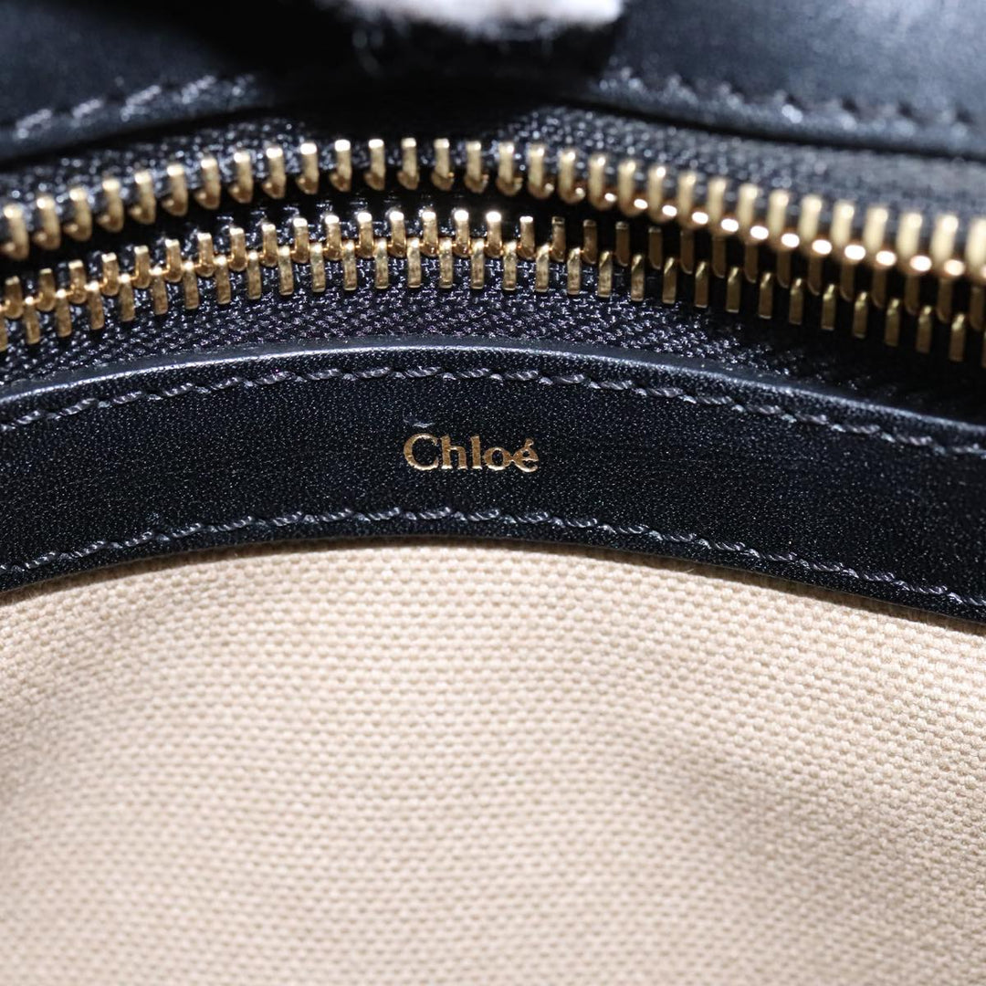 Chloe Alice Hand Bag Leather 2way Blue Black yk16348