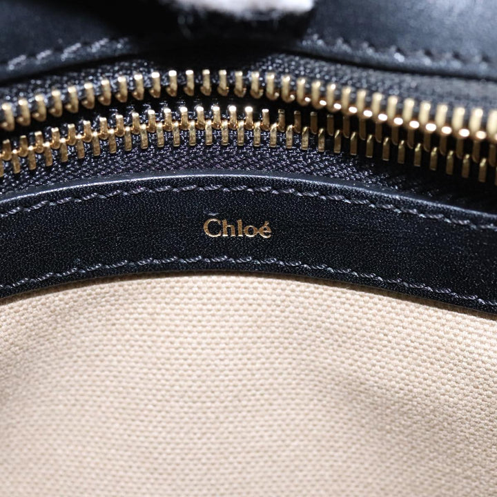 Chloe Alice Hand Bag Leather 2way Blue Black yk16348