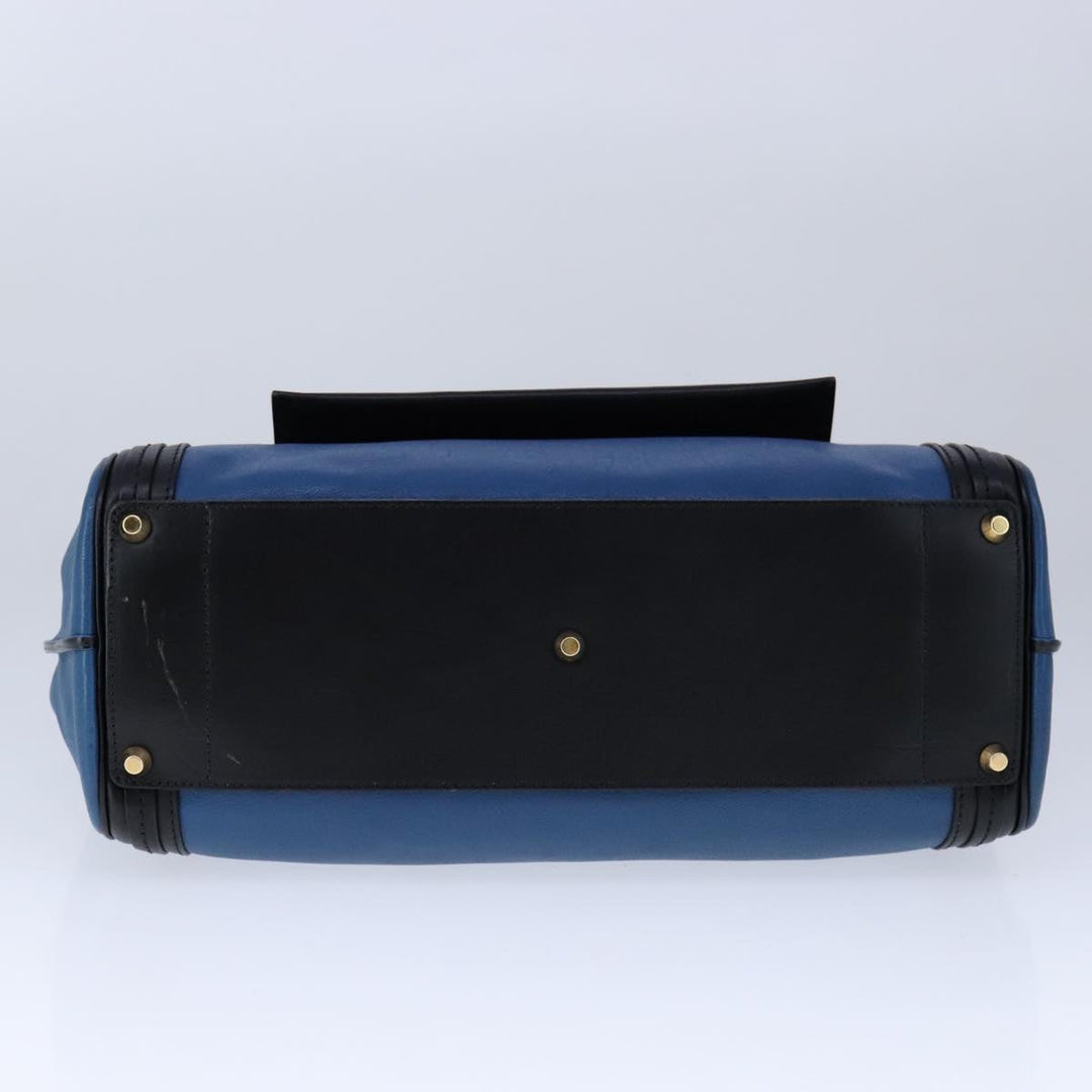 Chloe Alice Hand Bag Leather 2way Blue Black yk16348