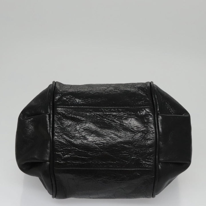 Chloe Etel Hand Bag Leather 2way Black Gold yk16356