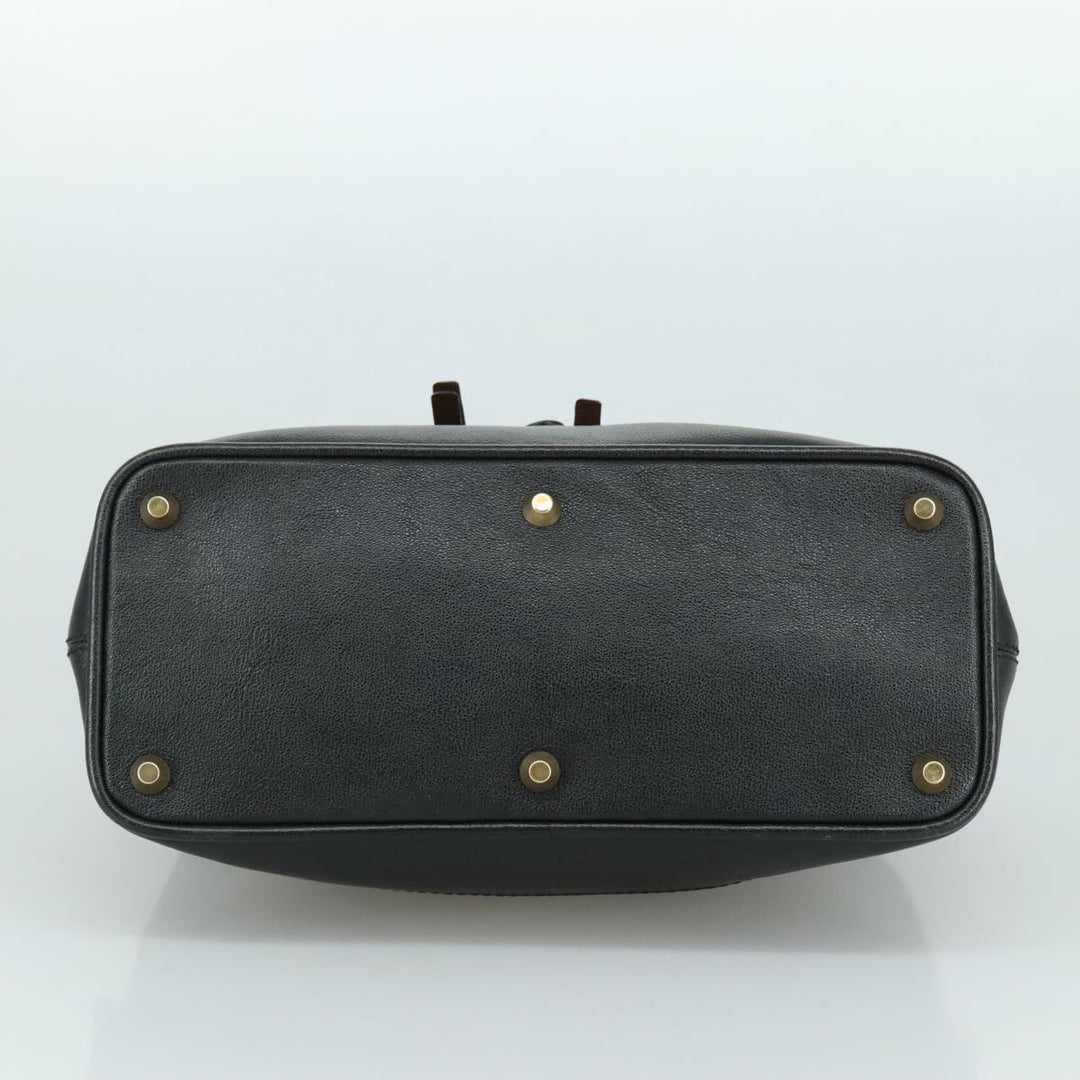 Chloe Kerala Hand Bag Leather Black Silver yk16364