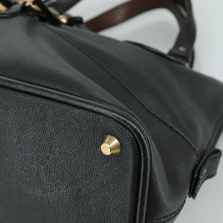 Chloe Kerala Hand Bag Leather Black Silver yk16364