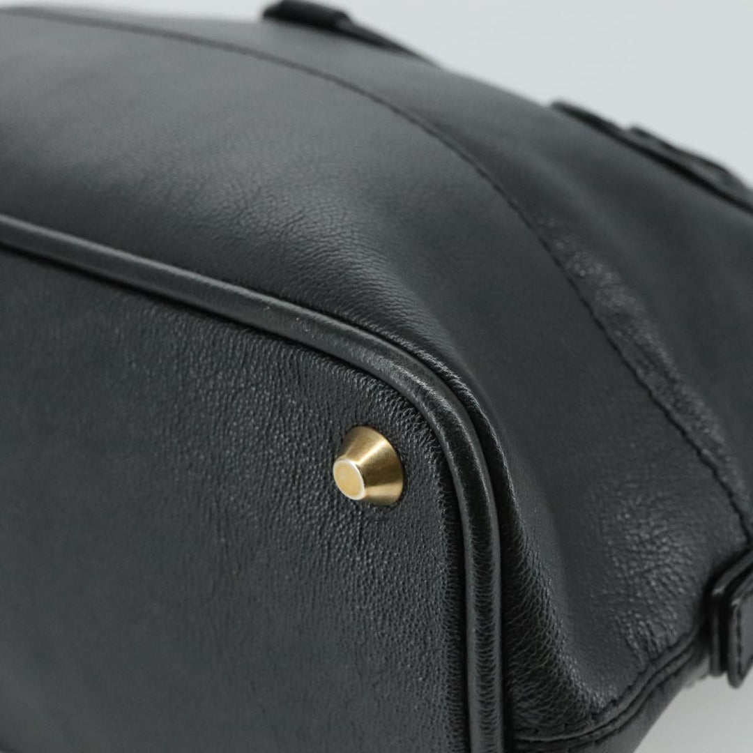Chloe Kerala Hand Bag Leather Black Silver yk16364