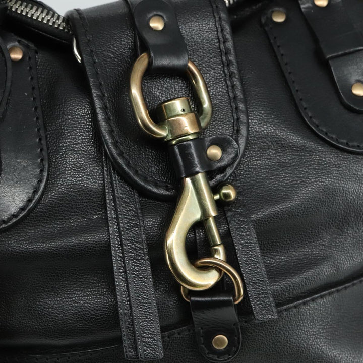 Chloe Kerala Hand Bag Leather Black Silver yk16364