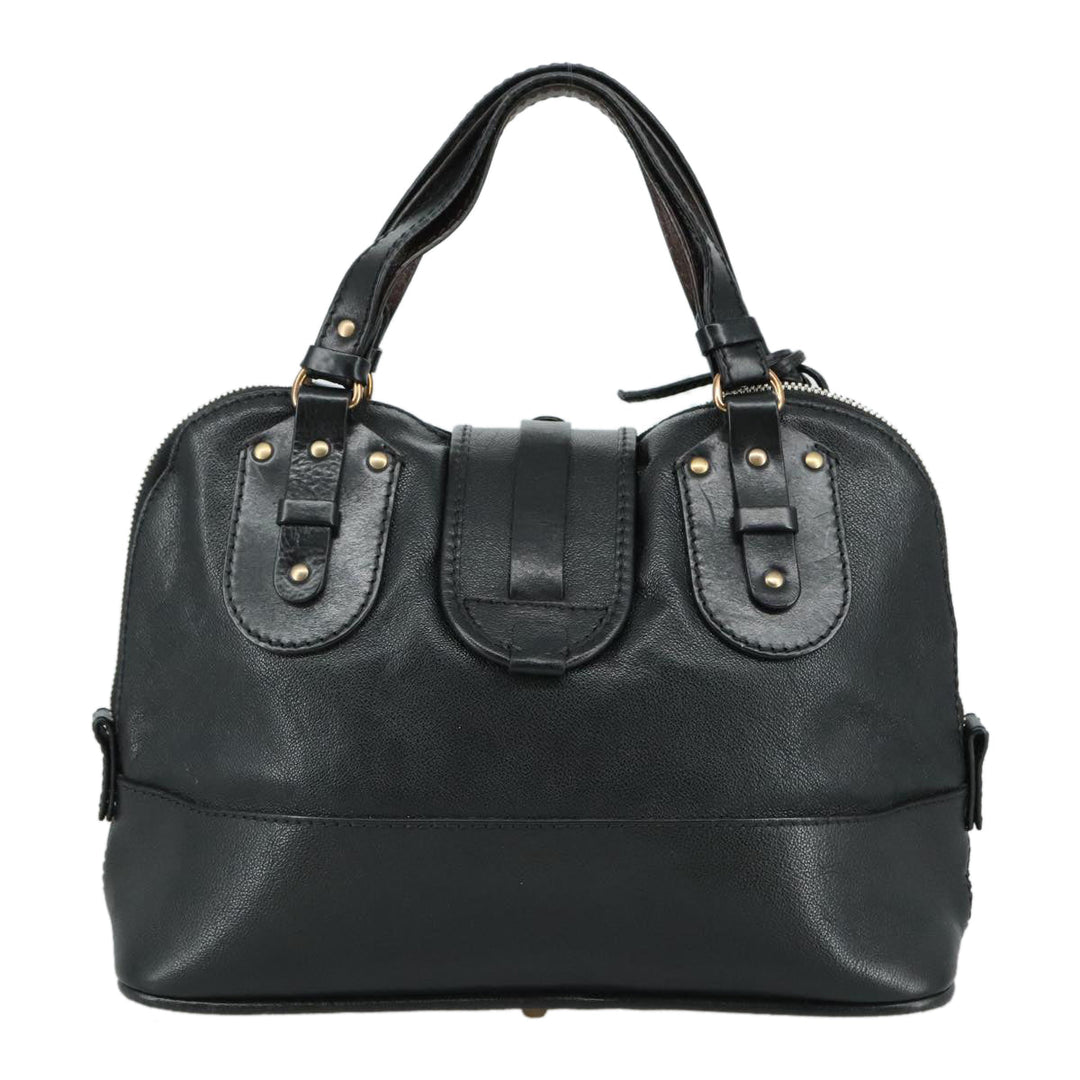 Chloe Kerala Hand Bag Leather Black Silver yk16364