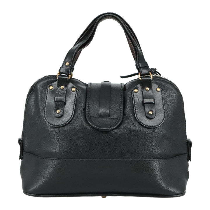 Chloe Kerala Hand Bag Leather Black Silver yk16364