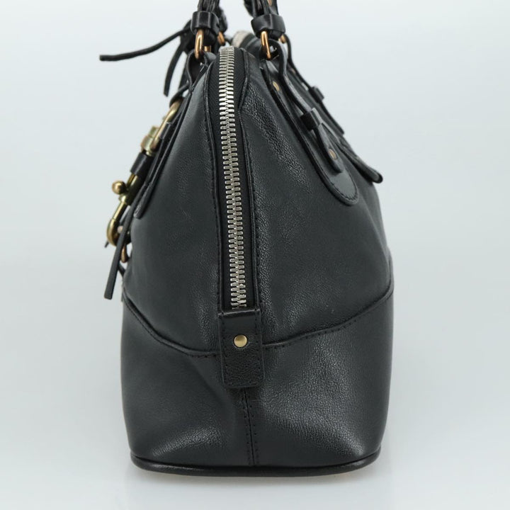 Chloe Kerala Hand Bag Leather Black Silver yk16364