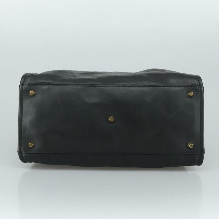 Chloe Victoria Hand Bag Leather 2way Black yk16517