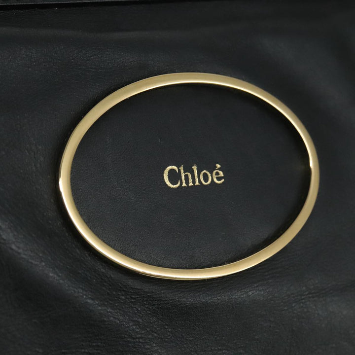 Chloe Victoria Hand Bag Leather 2way Black yk16517