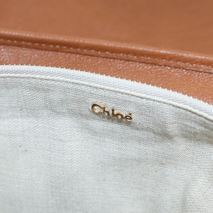Chloe Elsie Hand Bag Leather Brown yk16519