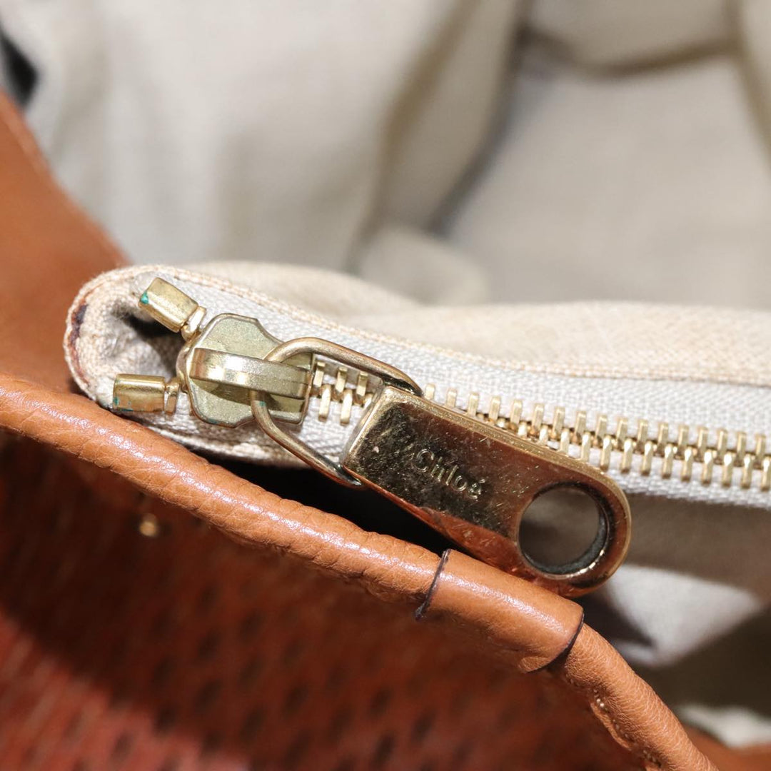 Chloe Elsie Hand Bag Leather Brown yk16519