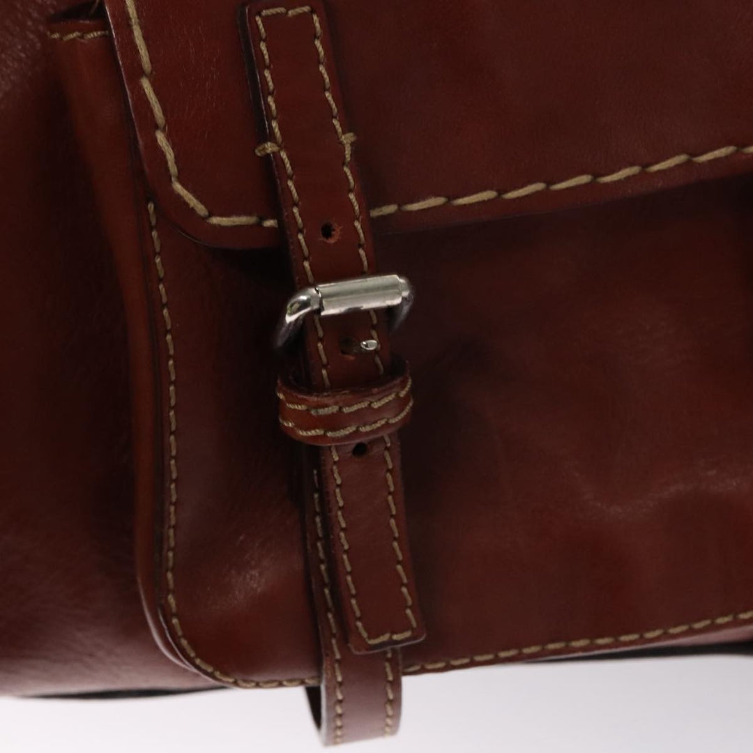 Chloe Edith Hand Bag Leather Brown Silver yk16622