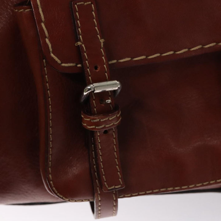 Chloe Edith Hand Bag Leather Brown Silver yk16622