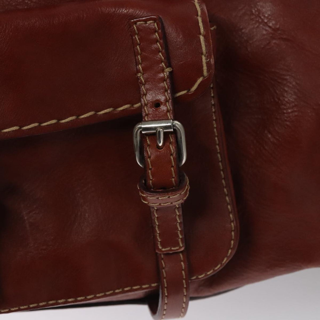 Chloe Edith Hand Bag Leather Brown Silver yk16622