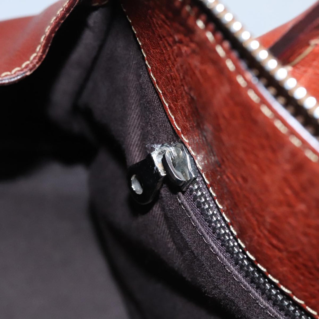 Chloe Edith Hand Bag Leather Brown Silver yk16622