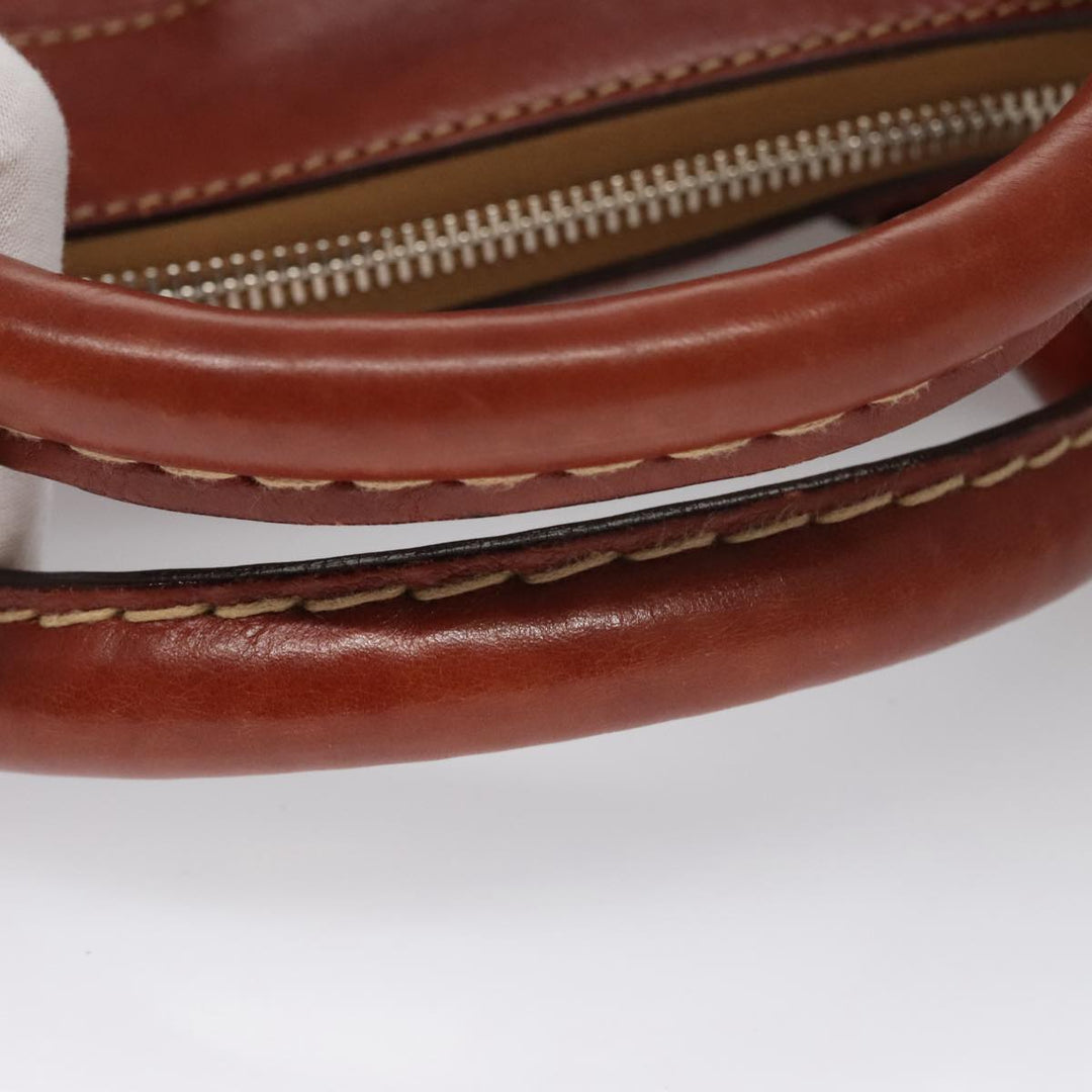 Chloe Edith Hand Bag Leather Brown Silver yk16622