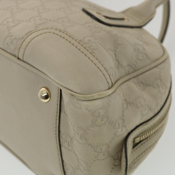 GUCCI ssima Shoulder Bag Leather White 161720  yk6036