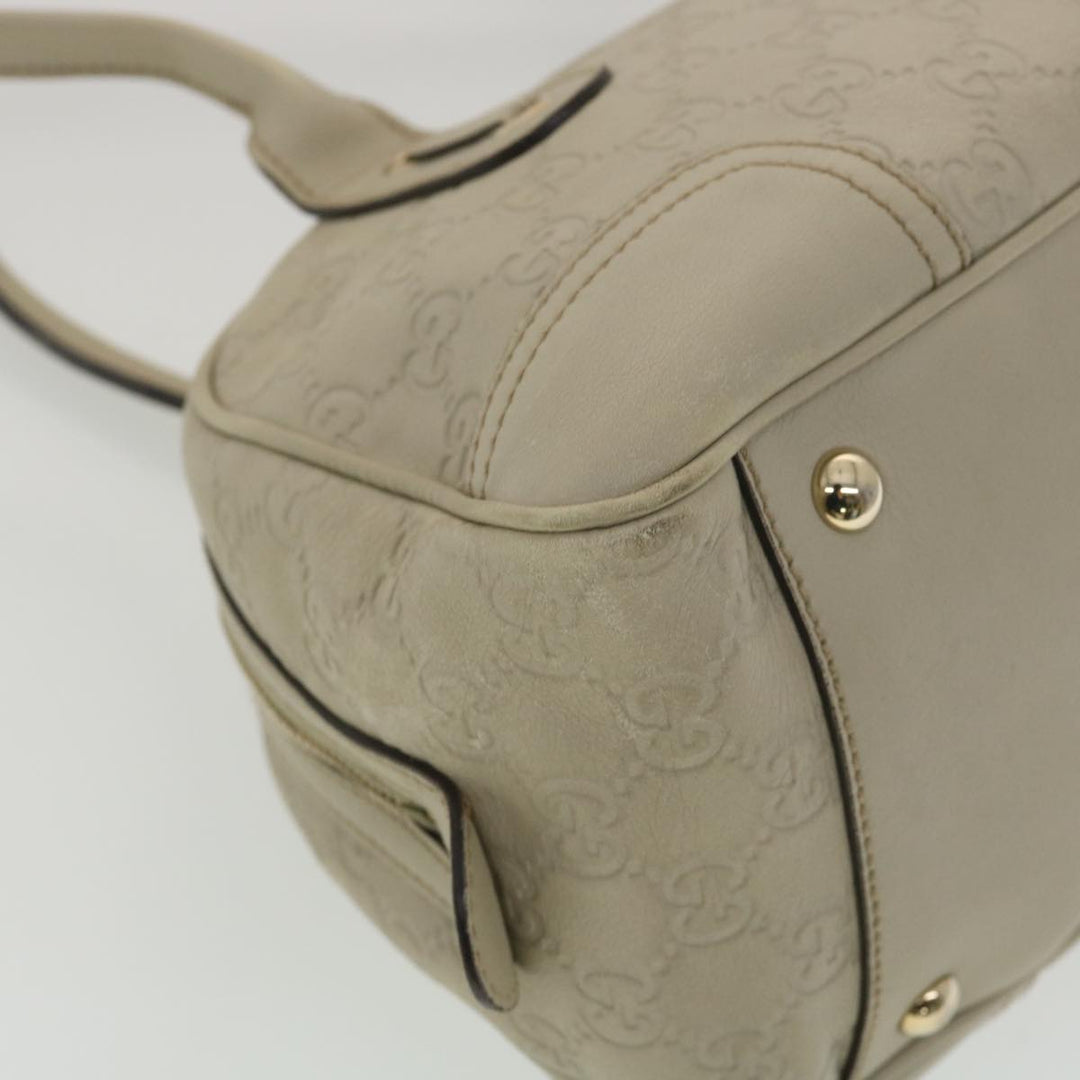 GUCCI ssima Shoulder Bag Leather White 161720  yk6036