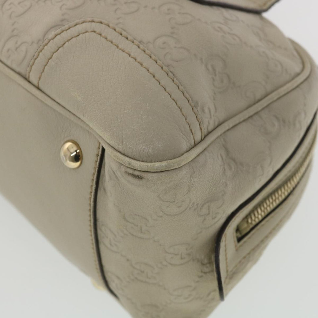 GUCCI ssima Shoulder Bag Leather White 161720  yk6036