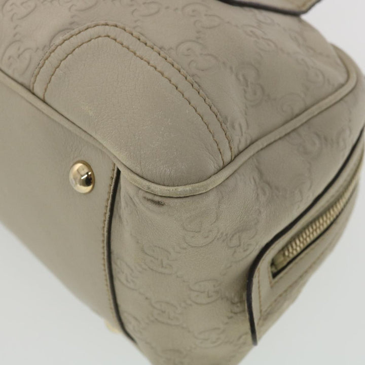 GUCCI ssima Shoulder Bag Leather White 161720  yk6036