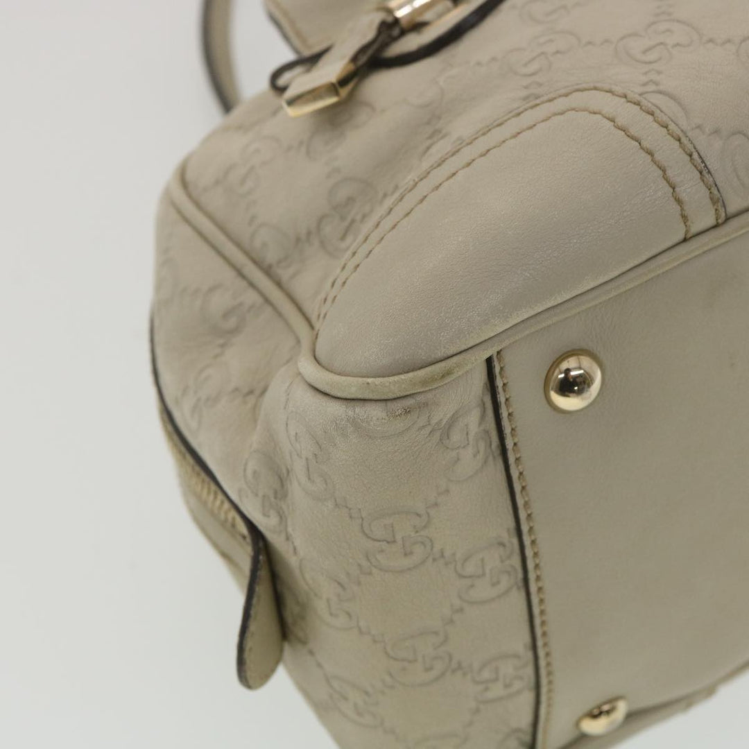GUCCI ssima Shoulder Bag Leather White 161720  yk6036
