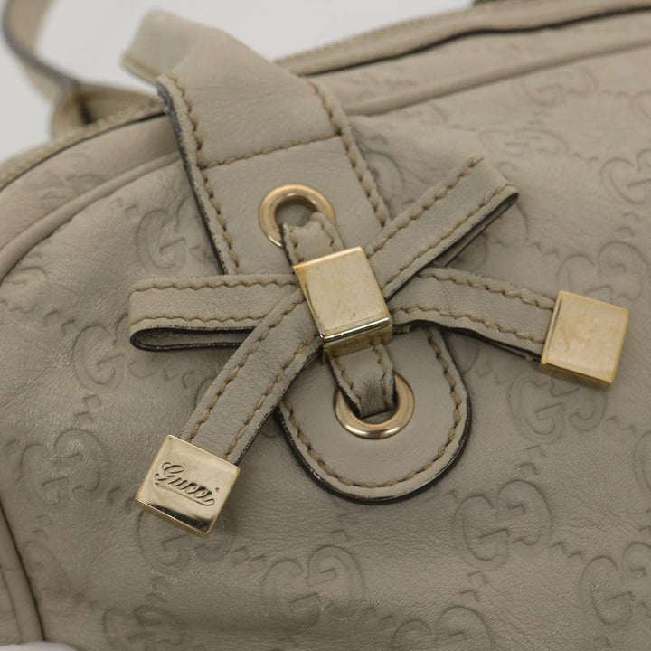 GUCCI ssima Shoulder Bag Leather White 161720  yk6036