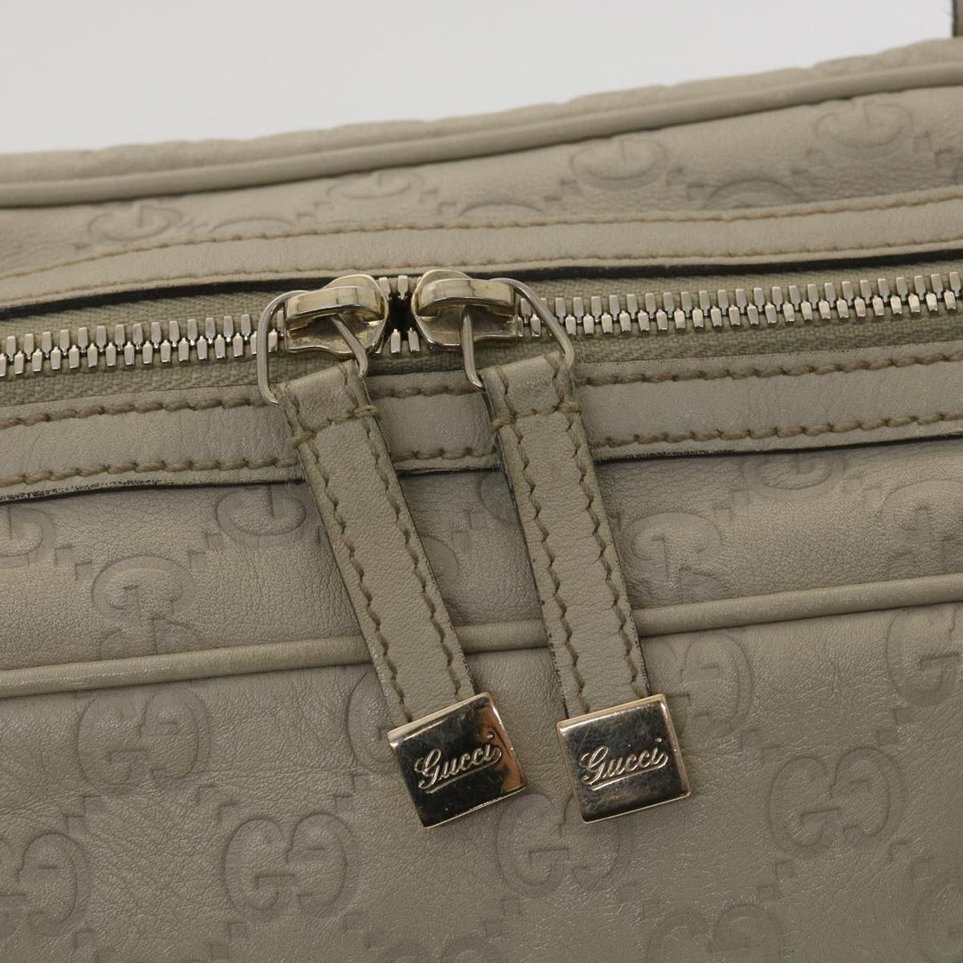 GUCCI ssima Shoulder Bag Leather White 161720  yk6036