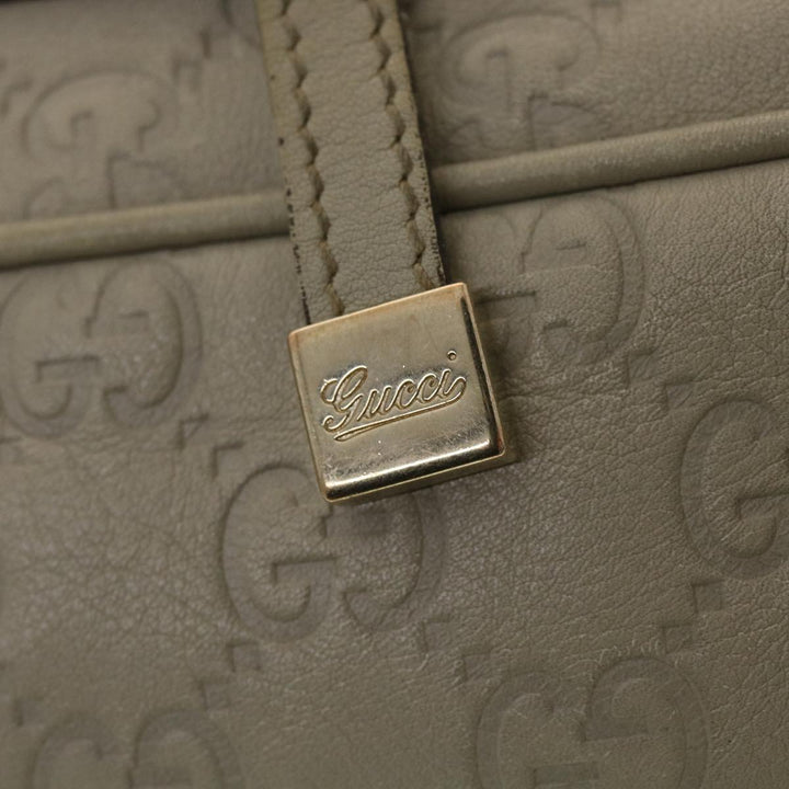 GUCCI ssima Shoulder Bag Leather White 161720  yk6036
