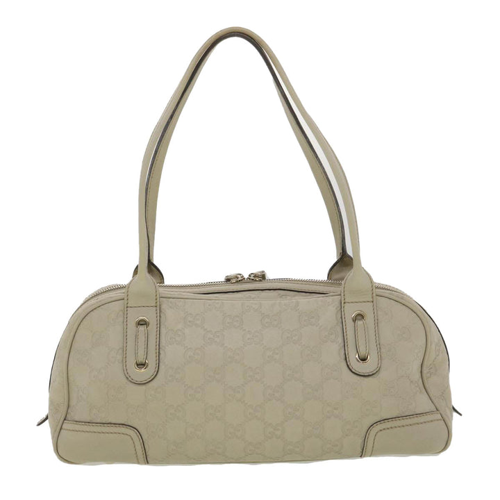 GUCCI ssima Shoulder Bag Leather White 161720  yk6036