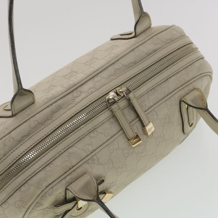 GUCCI ssima Shoulder Bag Leather White 161720  yk6036