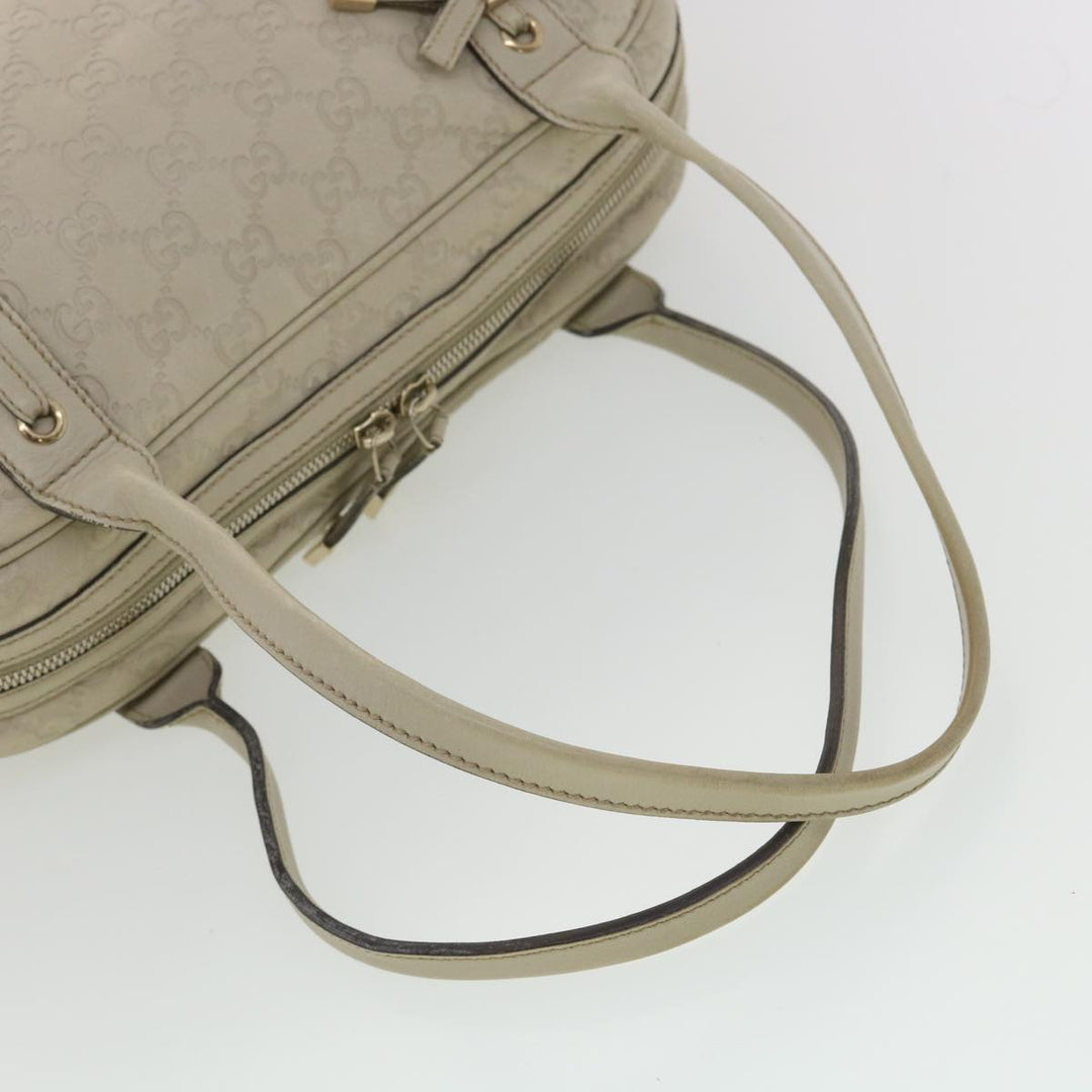 GUCCI ssima Shoulder Bag Leather White 161720  yk6036