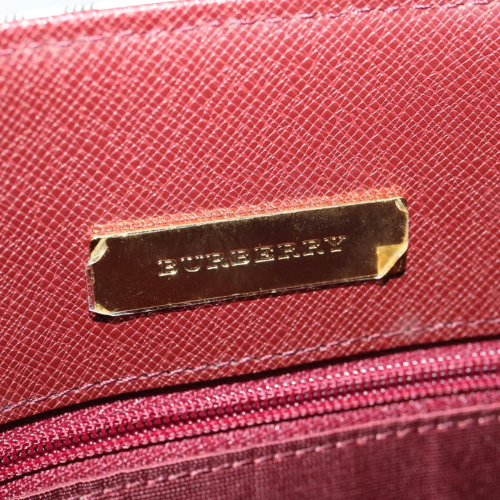 Burberry Nova Check Tote Bag Nylon Beige Auth yk6343