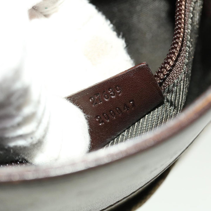 GUCCI GG Canvas Shoulder Bag PVC Leather Beige 27639  yk7163