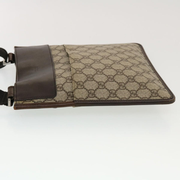 GUCCI GG Canvas Shoulder Bag PVC Leather Beige 27639  yk7163