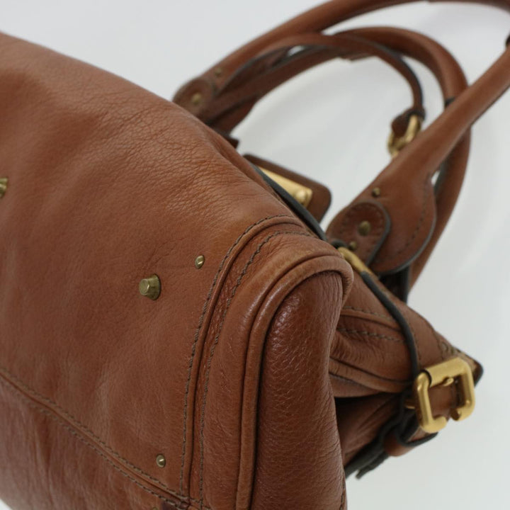 Chloe Paddington Hand Bag Leather Brown yk7253